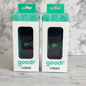 2x Goodr Circle G It's Not Black It's Obsidian Polarized Sunglasses Unisex NEW!